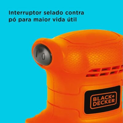 Black Decker Lixadeira Orbital, Motor com Duplo Isolamento, com Potência de 200W, Modelo SB200, 110V - Image 2