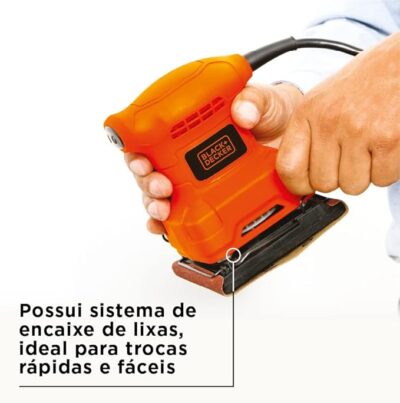 Black Decker Lixadeira Orbital, Motor com Duplo Isolamento, com Potência de 200W, Modelo SB200, 110V - Image 5