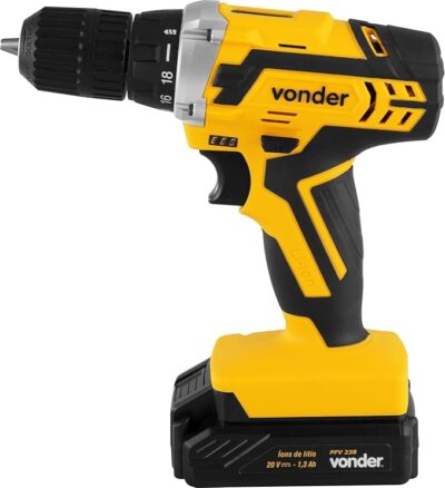 Parafusadeira Furadeira 20V Vonder PFV 238 18 Posições de Torque LED Bateria Carregador e Acessórios - Image 4