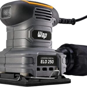 WAP Lixadeira Roto Orbital ELO 250 com Coletor de Pó Removível, Empunhadura e Base Emborrachada, 110 x 105mm 250W 220V